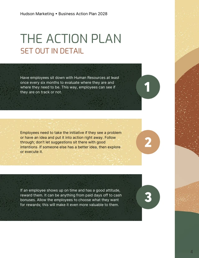 Modern Business Action Plan Template - Page 4