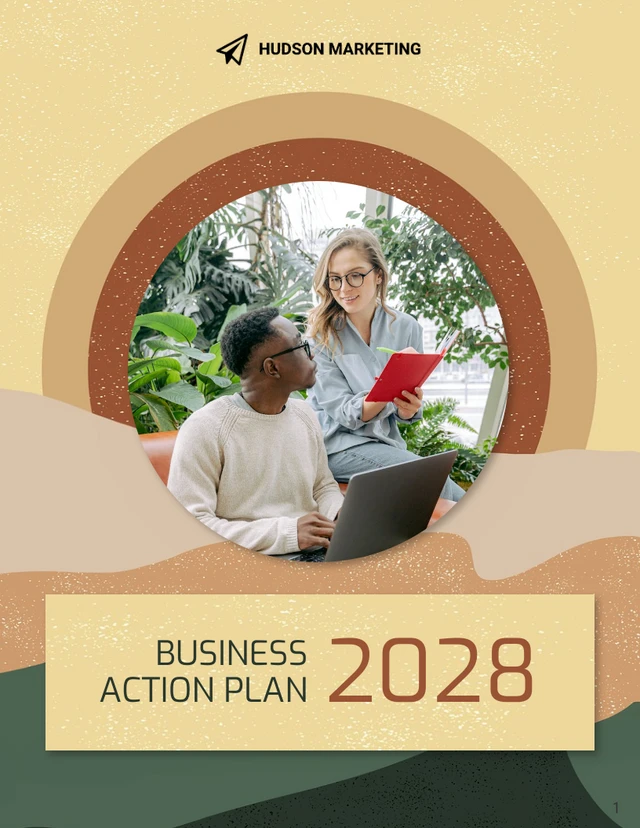 Modern Business Action Plan Template - Pagina 1