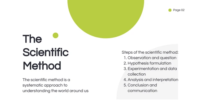 Green Minimalist Science Presentation - page 2