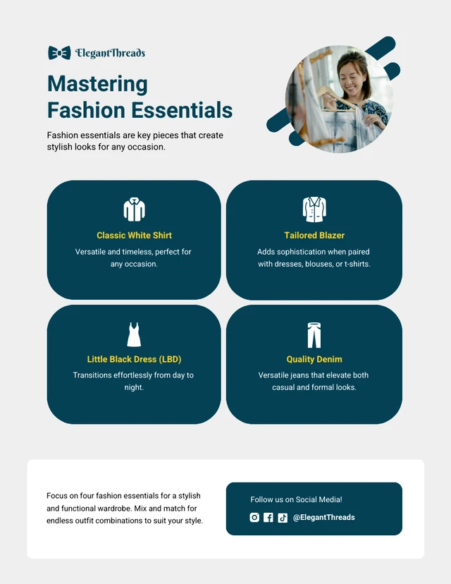 Mastering Fashion Essentials Infographic Template