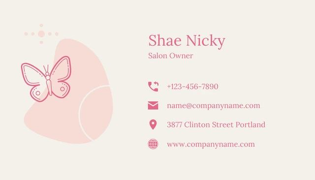 Beige And Peach Aesthetic Cute Illustration Beauty Business Card - Page 2