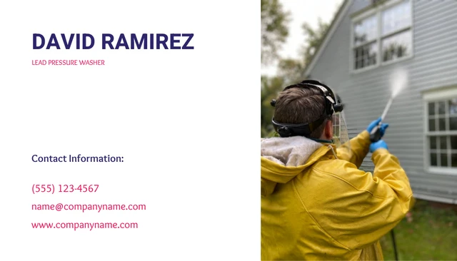 White Simple Residential Pressure Washing Business Card - Page 2