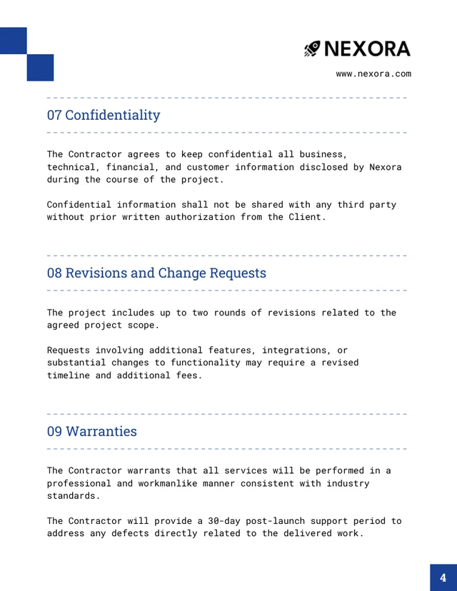 Freelance Programmer Contract Template - page 4