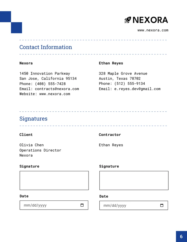 Freelance Programmer Contract Template - page 6