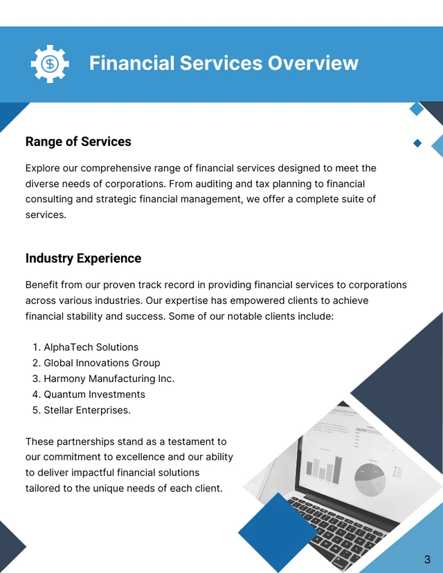 Corporate Financial Services Proposal - Page 3