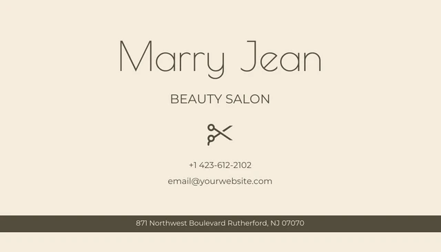 Hair Haven Minimalist Modern Hair Salon Business Card - Seite 2