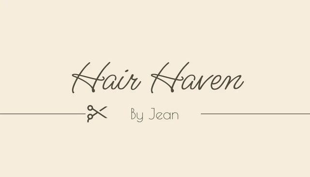 Hair Haven Minimalist Modern Hair Salon Business Card - Page 1