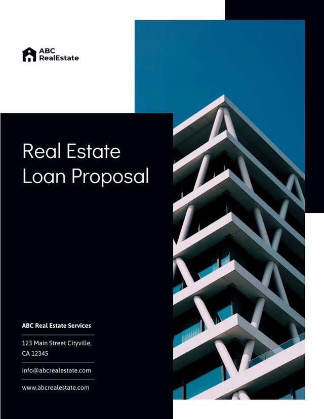 Real Estate Loan Proposal template - Page 1