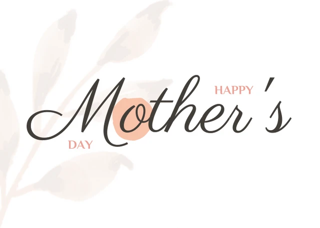 Simple Illustration Happy Mother's Day Postcard - Seite 1