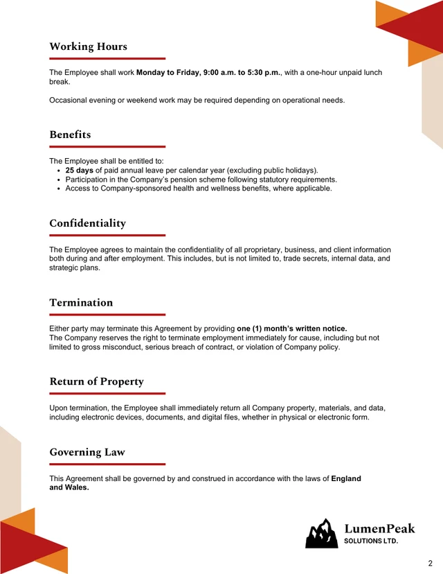 Operations Coordinator Contract Template - Página 2