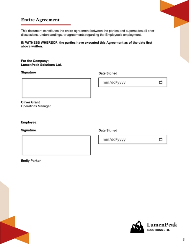 Operations Coordinator Contract Template - Página 3