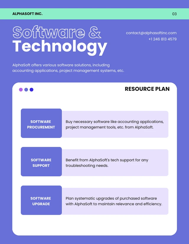 Modern Neon Purple Blue Cyan Resource Plan - Page 3