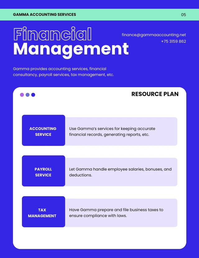 Modern Neon Purple Blue Cyan Resource Plan - Page 5