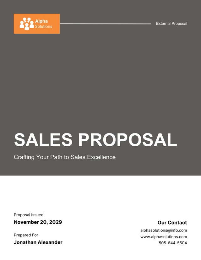 Sales Proposal - Page 1
