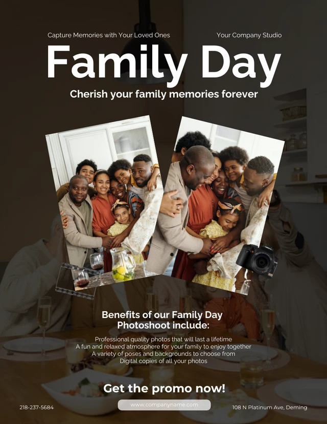 Family Studio Photoshoot Promo Poster Template