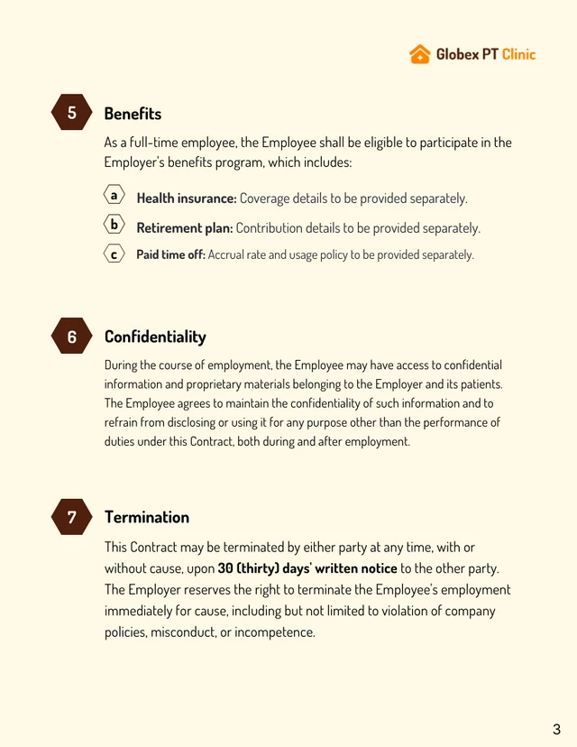 Employment Contract Template of Physical Therapy Assistant - Pagina 3