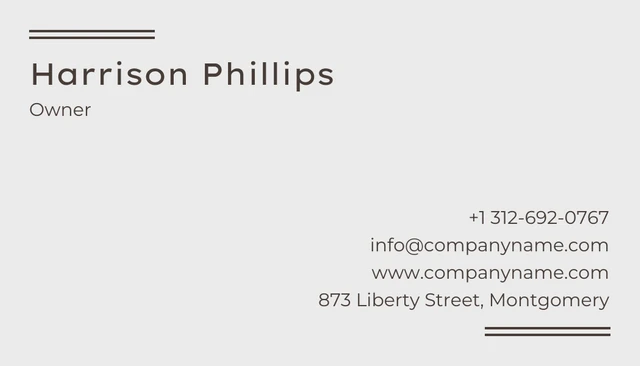 Grey And Brown Line Simple Minimalist Tattoo Business Card - Page 2