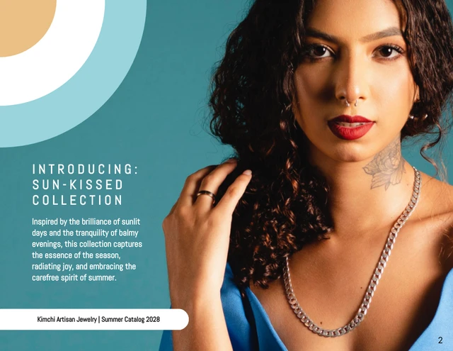 Beige and Teal Jewelry Catalog - page 2