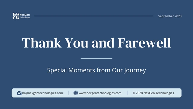 Employees' Farewell Company Presentation - Pagina 1