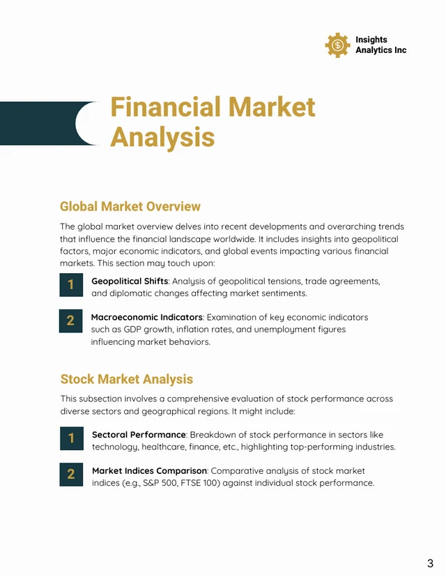 Financial Market Trend Report - Page 3