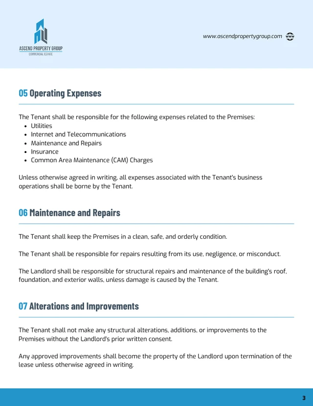 Commercial Lease Contract Template - Página 3
