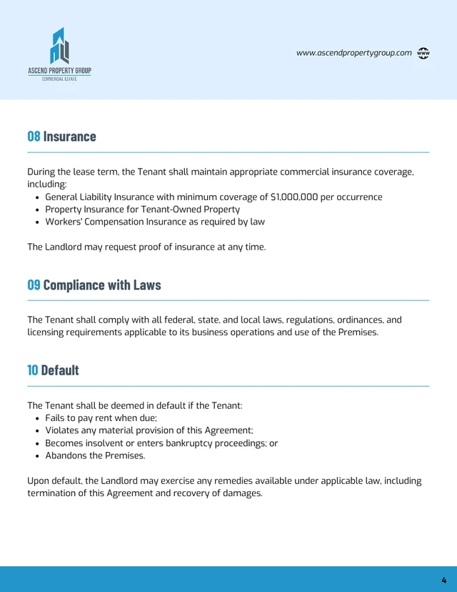 Commercial Lease Contract Template - Página 4