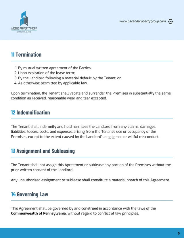 Commercial Lease Contract Template - Página 5