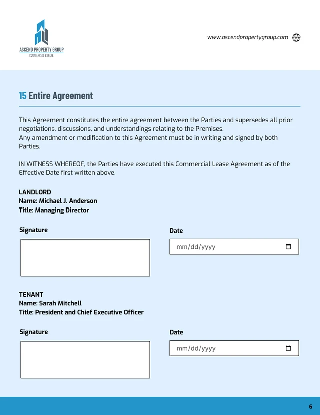 Commercial Lease Contract Template - Página 6