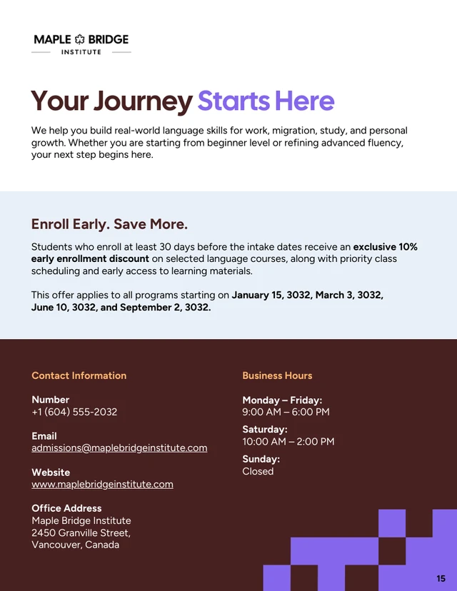 Foreign Languages Course Catalog - صفحة 15