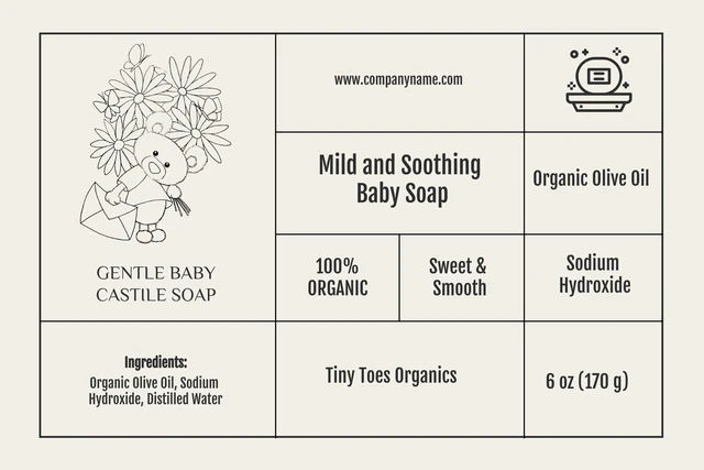 Beige Simple Soap Label Template