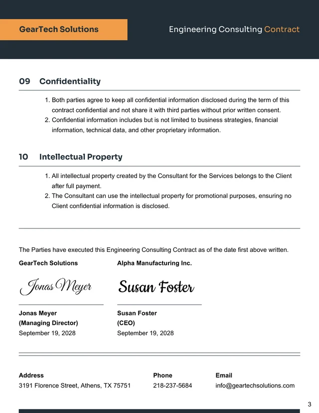 Engineering Consulting Contract Template - Page 3