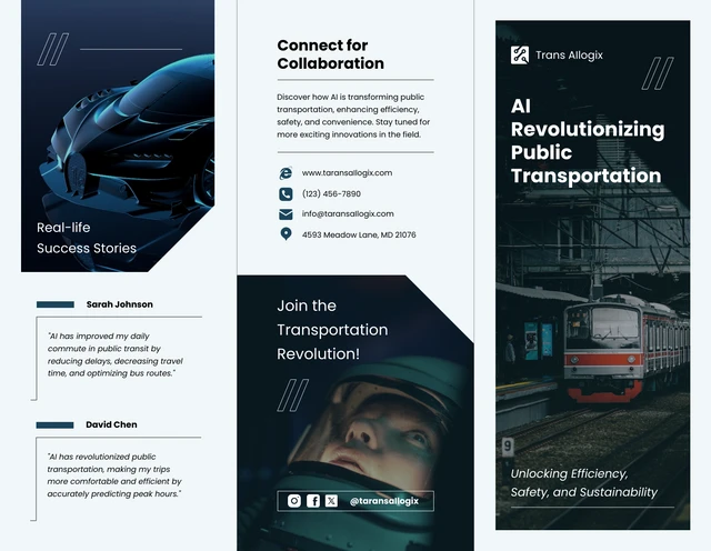 AI for Public Transportation Systems C Fold Brochure - Page 1
