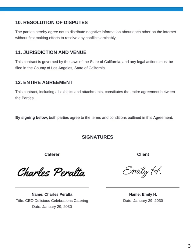 Wedding Catering Contract Template - صفحة 3