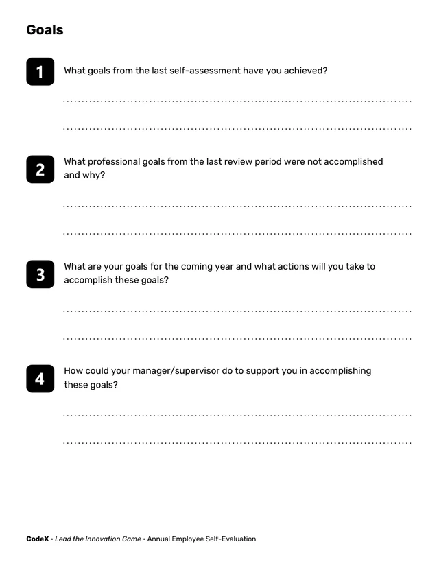 Annual Employee Self-Evaluation - Page 4