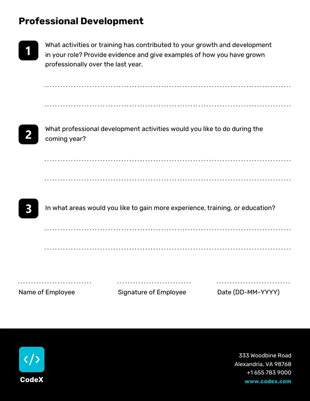 Annual Employee Self-Evaluation - Page 5
