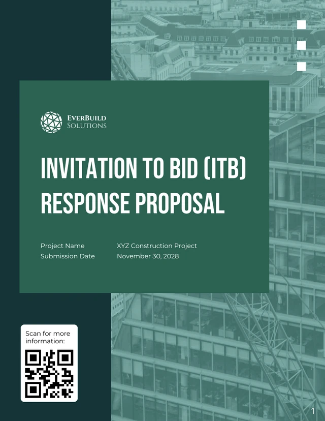 Invitation to Bid (ITB) Response - Page 1