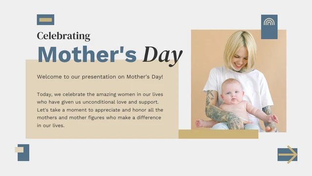 Simple Beige Mother's Day Presentation - Página 1