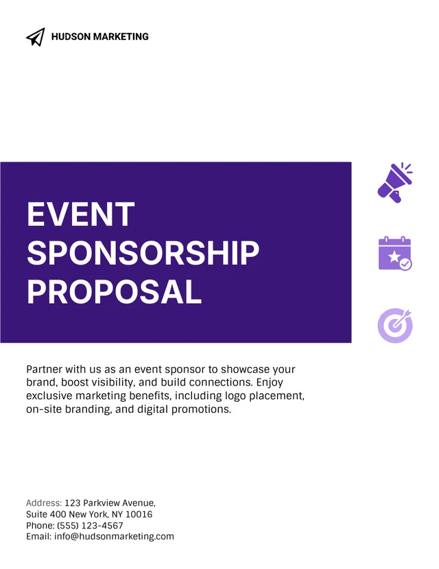 Event Sponsorship Proposal Template - page 1