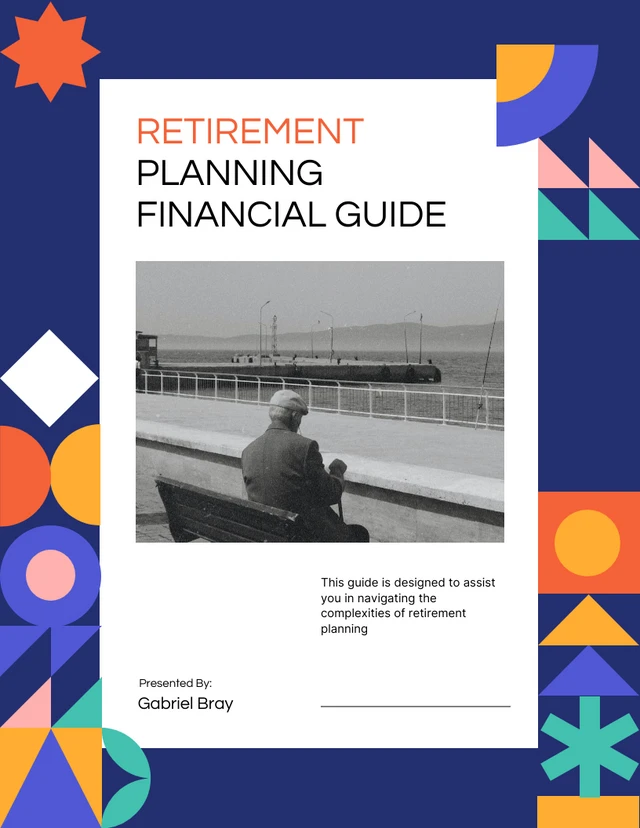 Colorful Geometric Retirement Planning Financial Plan - Page 1