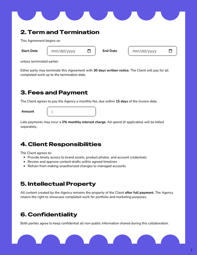 SMMA Contract Template - page 2