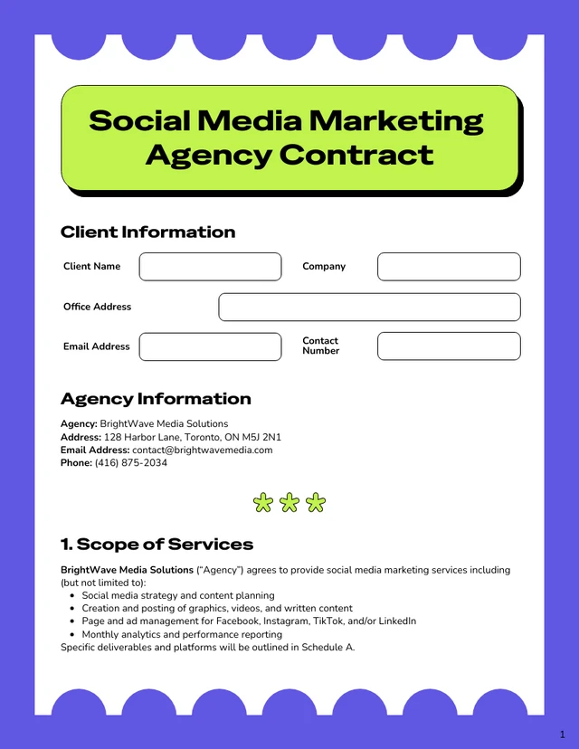 SMMA Contract Template - page 1