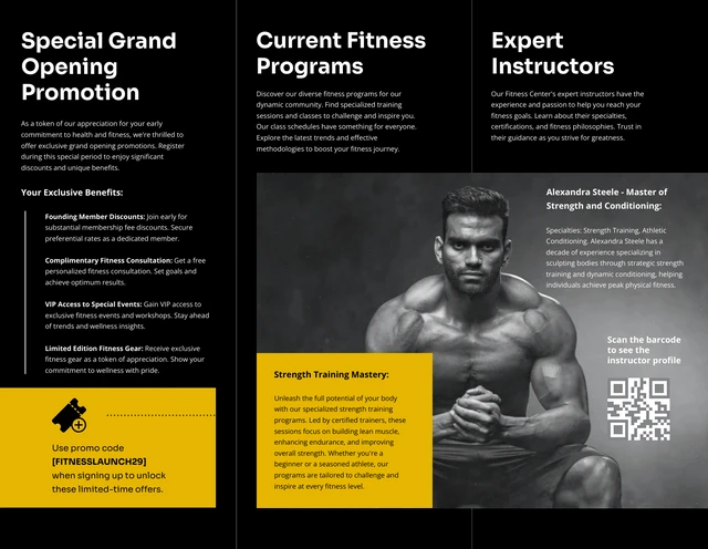 Fitness Center Grand Opening Brochure - Page 2