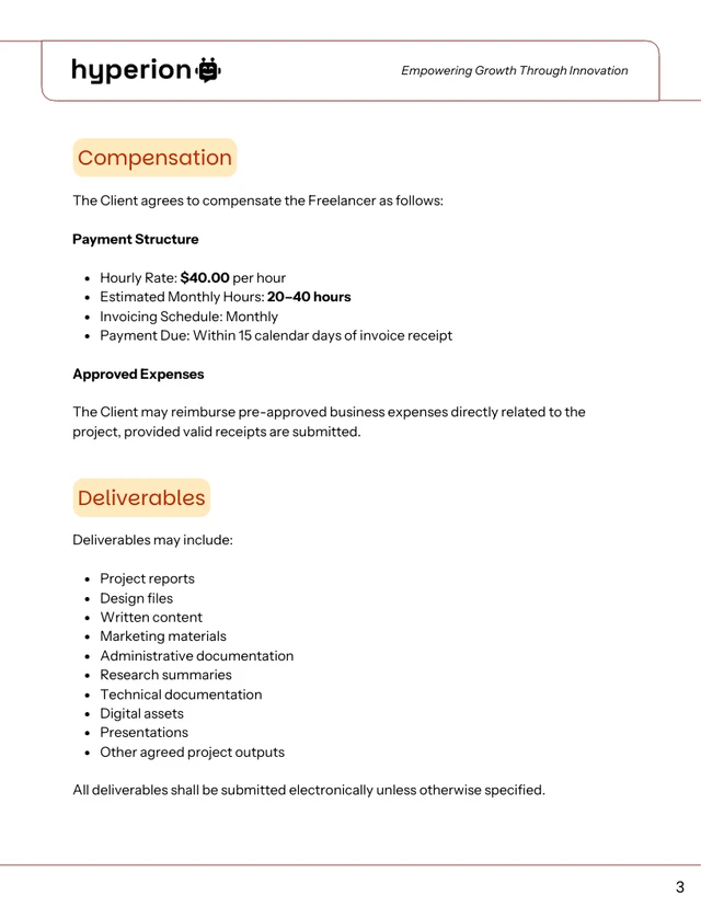 Freelance Job Contract Template - Página 3