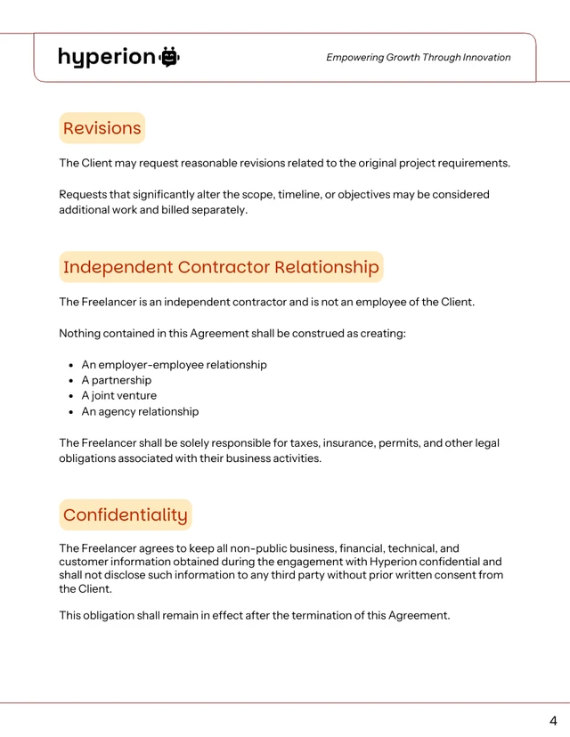 Freelance Job Contract Template - Página 4