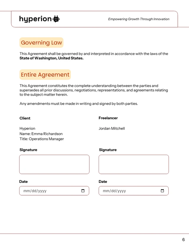 Freelance Job Contract Template - Página 6