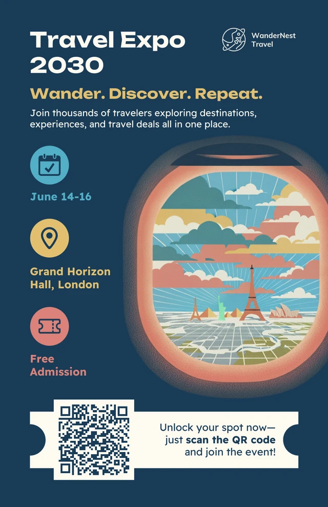 World Travel Expo Event Poster Template World Travel Expo Event Poster Template