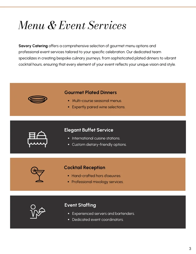 Catering Proposal Template - page 3