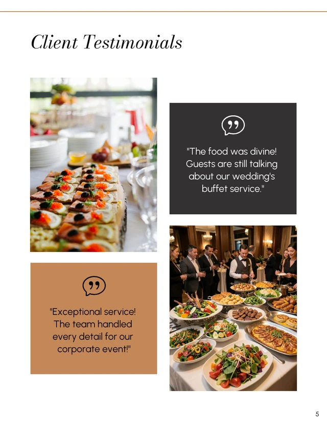 Catering Proposal Template - page 5
