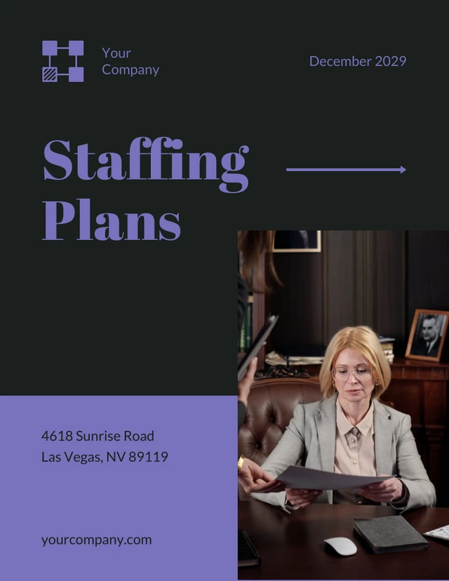 Black And Purple Modern Futuristic Company Staffing Plans - Page 1