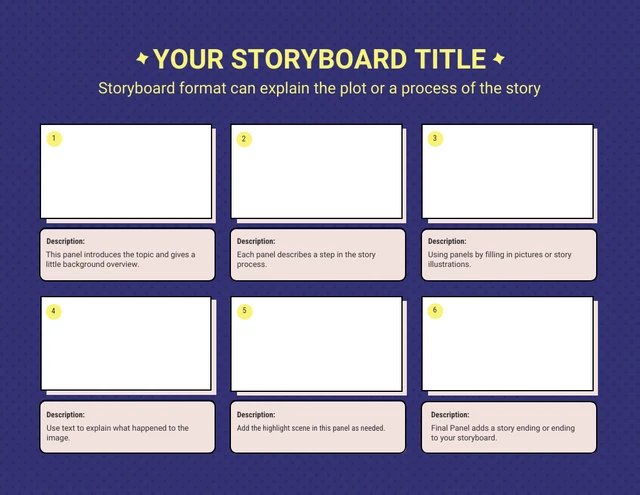 Purple Your Storyboard Blank Modern Template